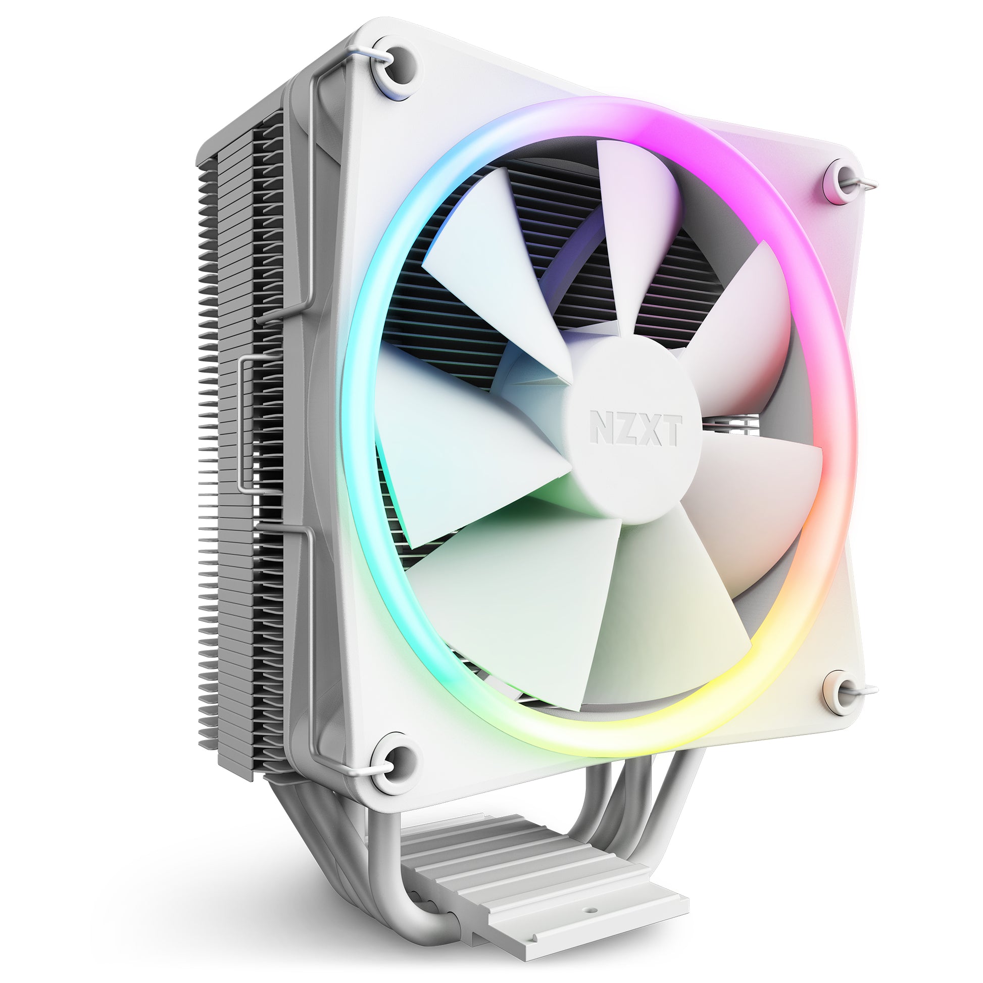 NZXT T120 RGB (RC-TR120-W1) – CPU-Kühler – 120 mm, 500–1800 U/min, RGB, Montageset, Weiss