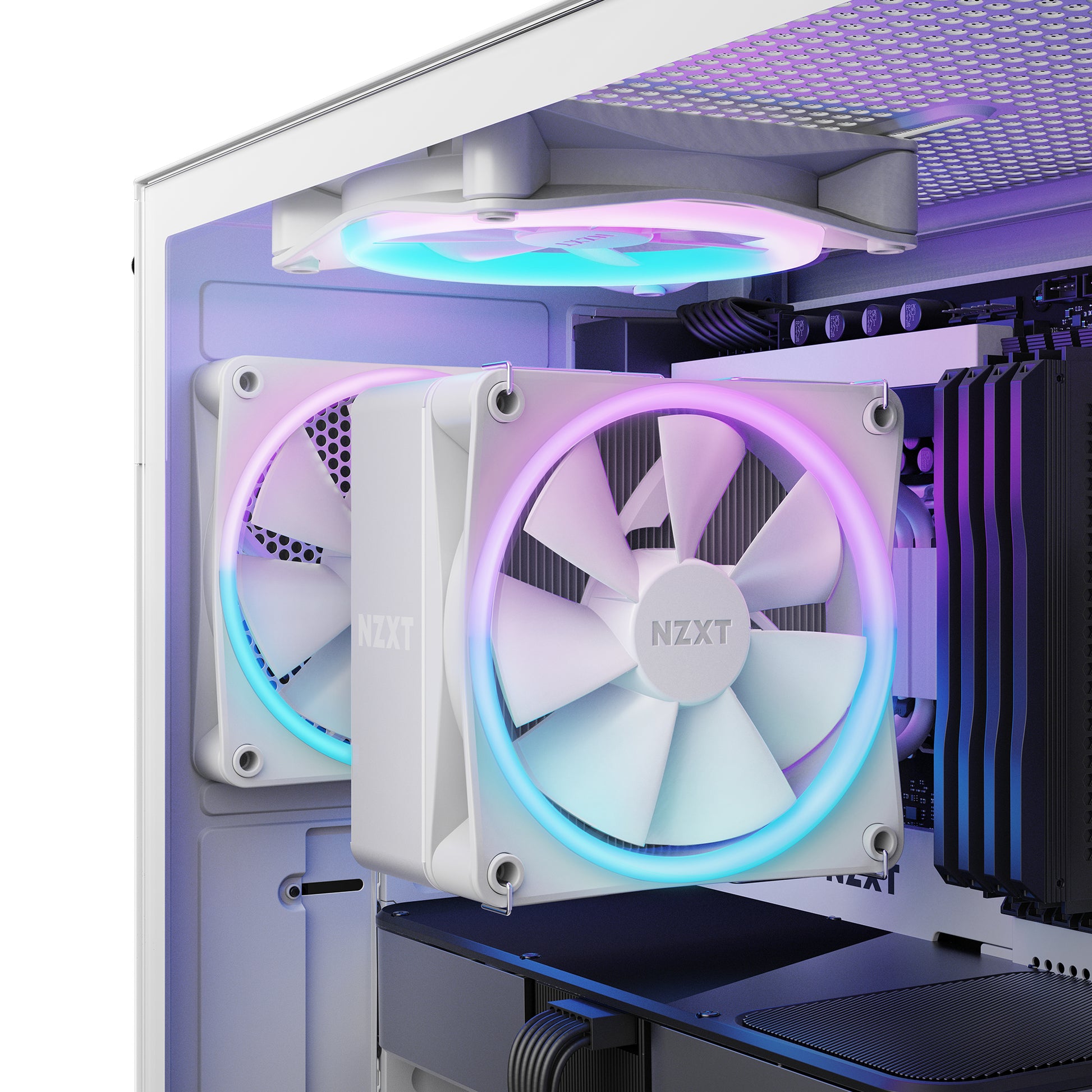 NZXT T120 RGB (RC-TR120-W1) – CPU-Kühler – 120 mm, 500–1800 U/min, RGB, Montageset, Weiss
