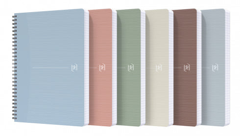 Oxford Collegeblock A5, kariert 5 mm, Spiralbindung, 90 Blatt, 90 g/m² – weiss, für SCRIBZEE App