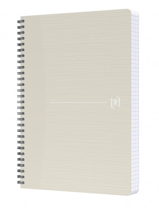 Oxford Mein RecUP Spiralbuch – A4 – kariert 5 mm – 90 Blatt – 90 g/m² – Doppelspirale, naturfarben, PEFC