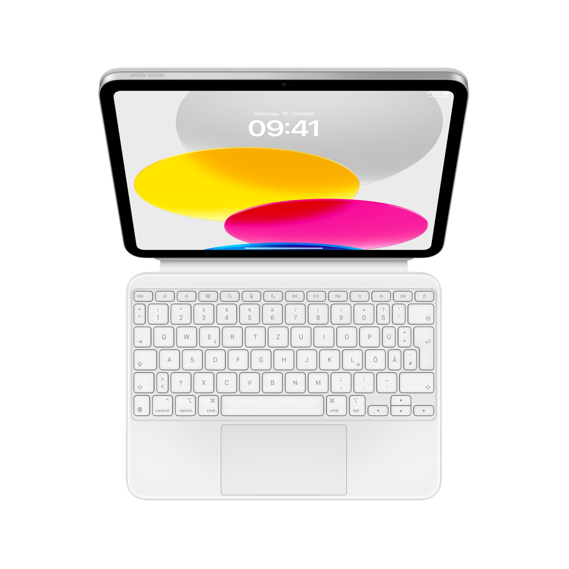 Apple Tastatur-Case für iPad 10,9" (10. Gen.) – Bluetooth, QWERTZ (CH), mit Trackpad – Aluminium