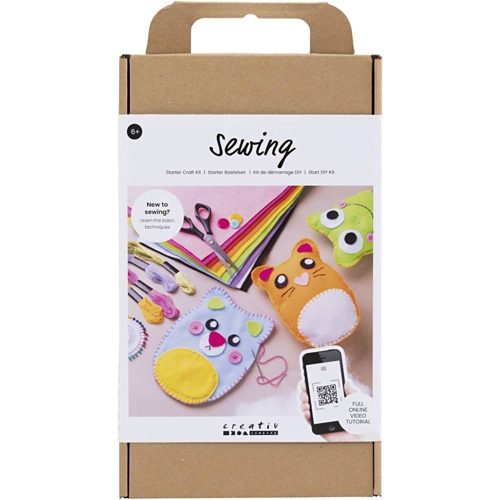 Creativ Company Starter-Nähset für Kinder – Filz – Mehrfarbig – ab 6 Jahren