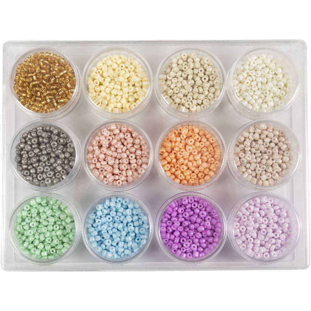 Creativ Company Rocaillesperlen (Glas) – Violett – Ø 3 mm, Loch 0,6–1 mm – 12 Stk.