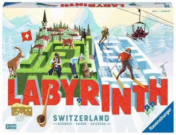 Ravensburger Labyrinth CH Edition 22 – Brettspiel, 2–4 Spieler, ab 7 Jahren, 30 Min., DE/EN/FR/IT