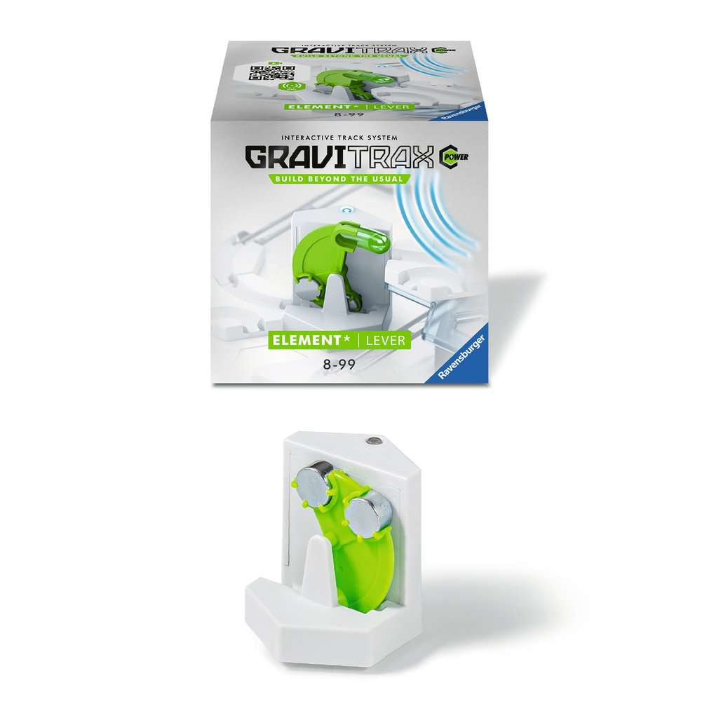 Ravensburger GraviTrax Power Lever Kugelbahn – ab 8 Jahren – Kunststoff – grün/grau
