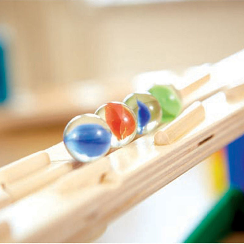 Hape Quadrilla The Cyclone Kugelbahn – 198-teilig – ab 4 Jahren – Holz – Mehrfarbig