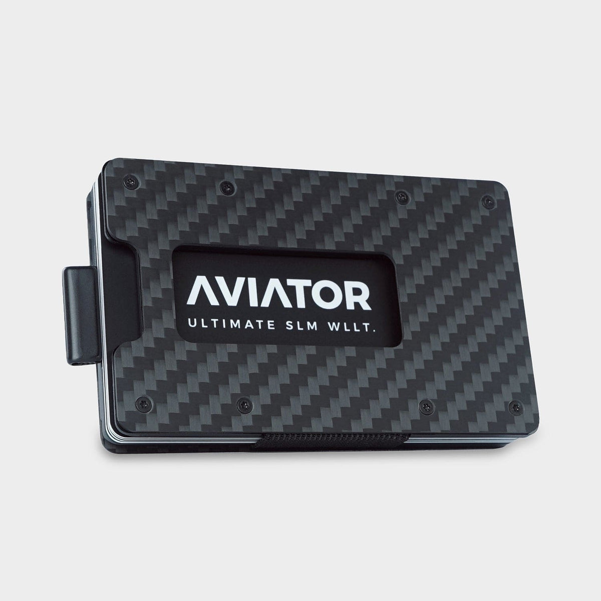Aviator Wallet AVIATOR – Brieftasche SLIDE – RFID-Schutz, 20 Karten, 85,6 × 10,5 × 54 mm – Carbon, Anthrazit