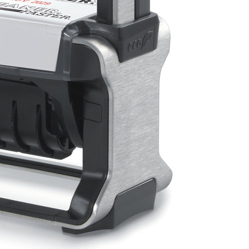 Trodat Motivstempel Professional 4.0 – 10-stellig, selbstfärbend, gebürsteter Edelstahl, Schrifthöhe 5 mm