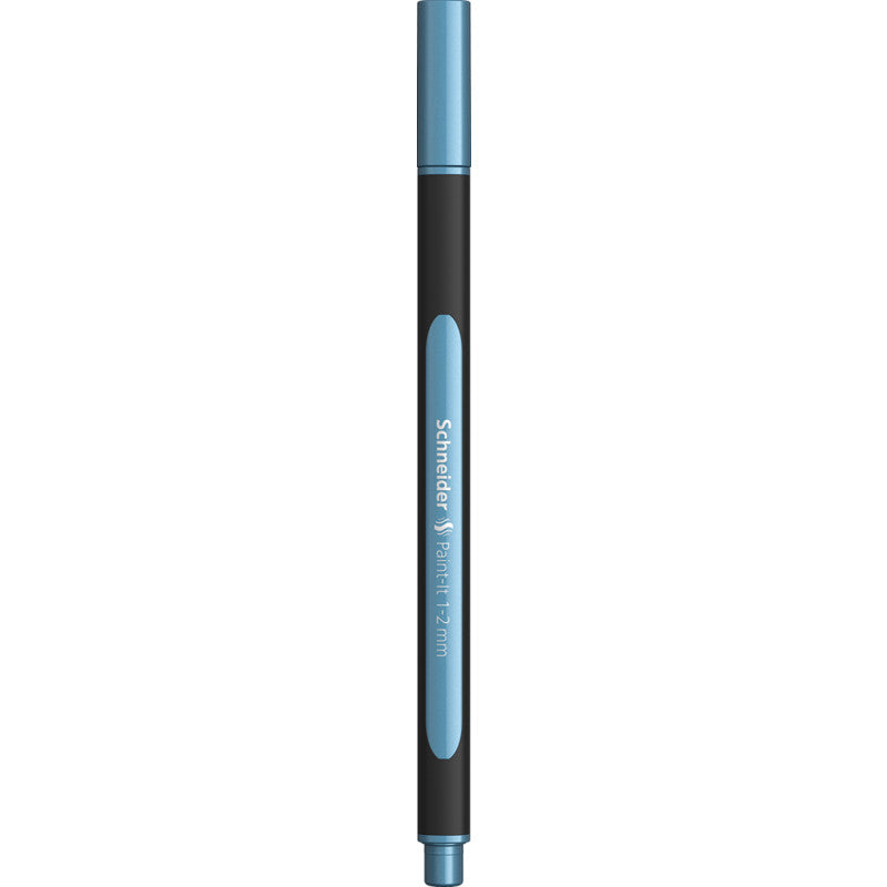 Schneider Schreibgeräte Schneider Paint-It Filzstift Metallic – Rundspitze, 1–2 mm, polarblau metallic
