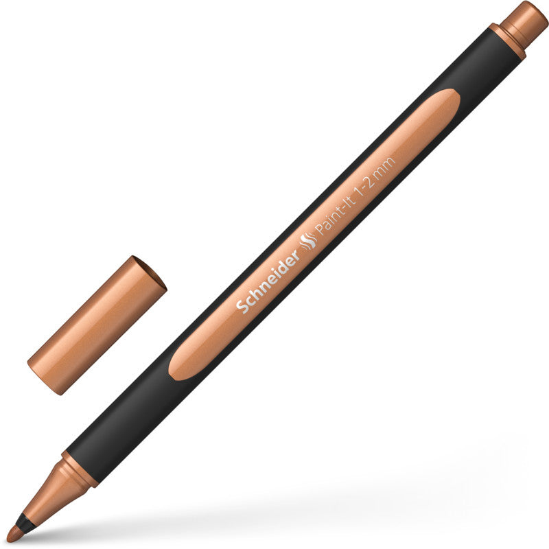 Schneider Schreibgeräte Schneider Paint-It Filzstift Metallic – Rundspitze, 1–2 mm, kupfer metallic