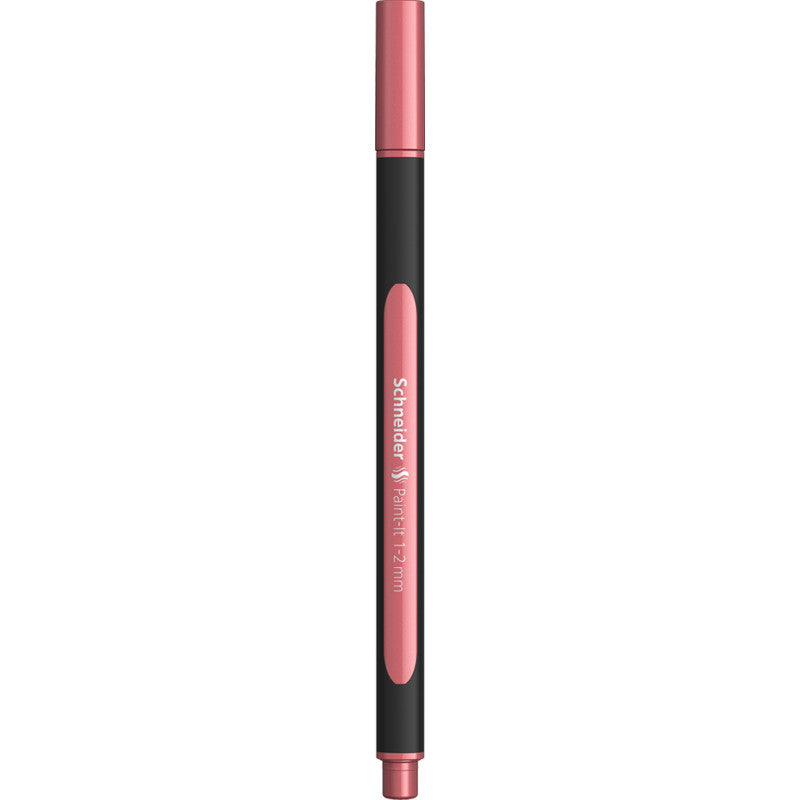 Schneider Schreibgeräte Paint-It Filzstift Metallic – Rundspitze, 1–2 mm, vintage rot metallic