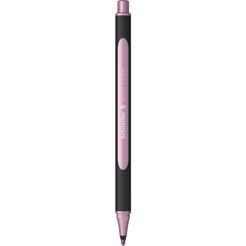 Schneider Schreibgeräte Paint-It Filzstift Metallic – 1–2 mm, schnelltrocknend, geruchsarm, rose metallic