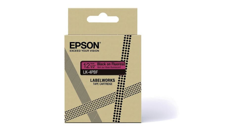 Epson Schriftband – 12 mm × 5 m, Pink, Schwarz – LK-4PBF