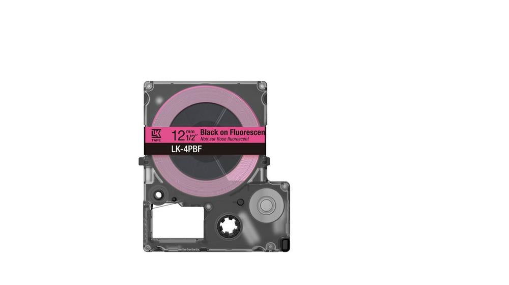 Epson Schriftband – 12 mm × 5 m, Pink, Schwarz – LK-4PBF