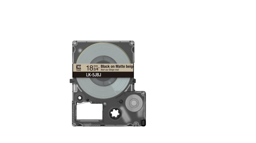 Epson Schriftband – 18 mm × 8 m, beige, schwarz – LK-5JBJ