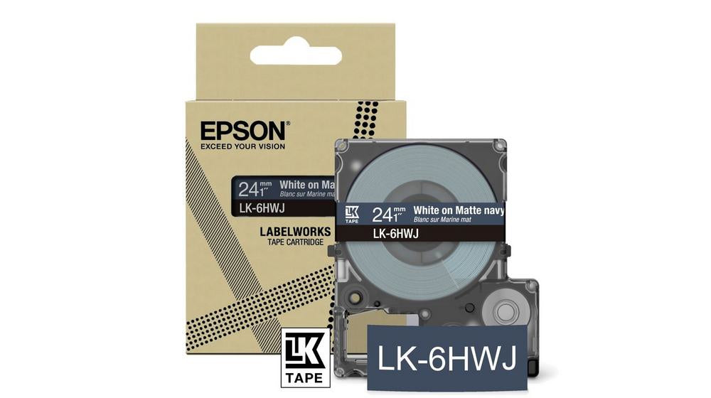 Epson Schriftband – 18 mm × 8 m, blau, weiss – LK-5HWJ