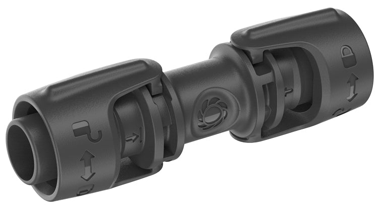 Gardena Rohrverbindung – Ø 13 × 80 mm, Kunststoff, Schwarz, für Micro-Drip-System