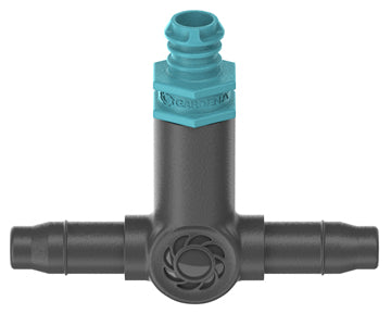 Gardena Reihentropfer Micro-Drip-System – Inline-Montage, 2 l/h, 3,6 cm, Kunststoff, Grau/Türkis