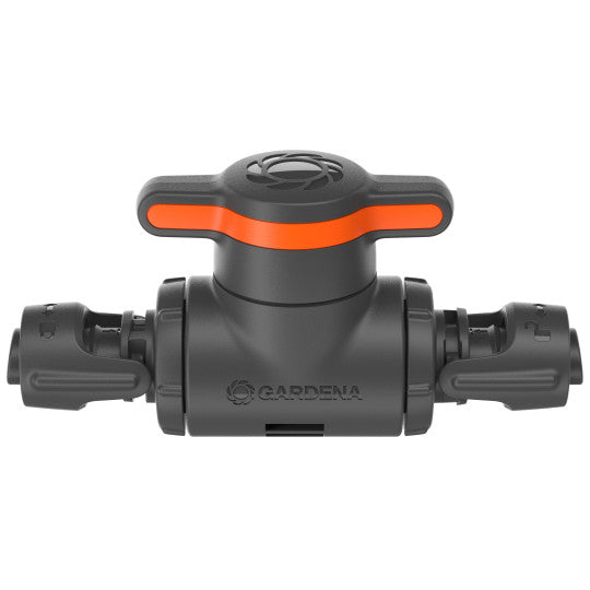 Gardena Micro-Drip-System Abschaltventil – 123 mm, Schwarz/Orange, 3 Stk., für Tropfbewässerungssystem