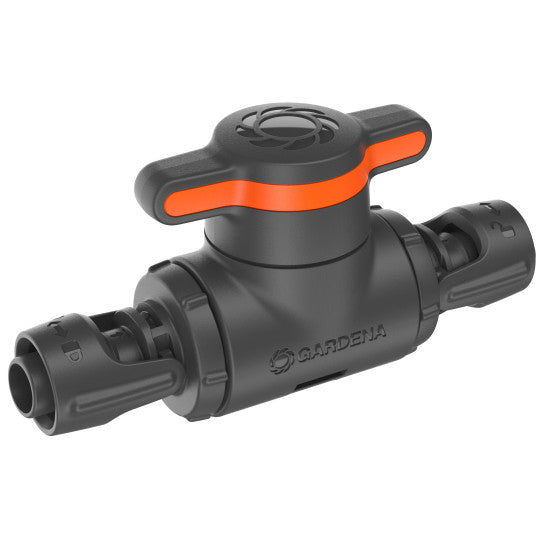 Gardena Micro-Drip-System Abschaltventil – 123 mm, Schwarz/Orange, 3 Stk., für Tropfbewässerungssystem