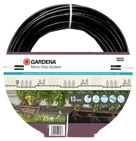 Gardena Tropfrohr 3, Ø 13 mm, 25 m, Schwarz, Kunststoff, für Micro-Drip-System