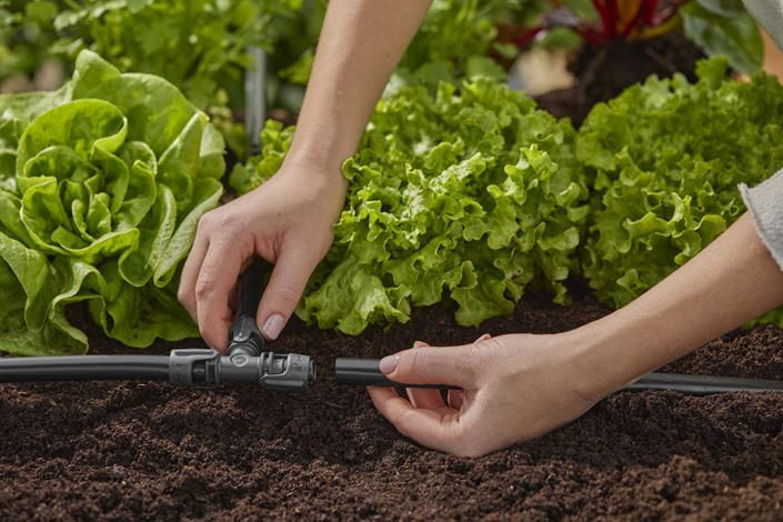 Gardena T-Stück – Ø 13 × 88 mm, Kunststoff, schwarz, für Micro-Drip-System