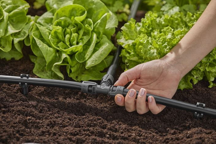 Gardena T-Stück – Ø 13 × 88 mm, Kunststoff, schwarz, für Micro-Drip-System
