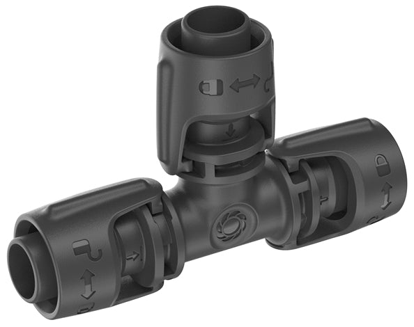 Gardena T-Stück – Ø 13 × 88 mm, Kunststoff, schwarz, für Micro-Drip-System