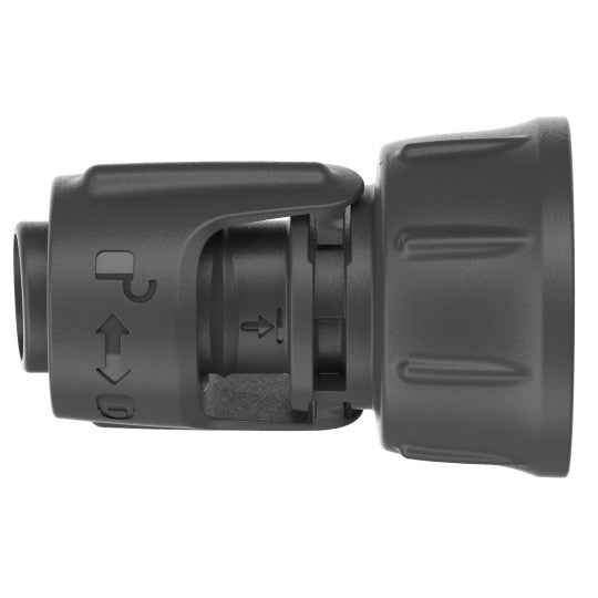 Gardena Hahnanschluss 13222-20 – 1/2", Kunststoff, für Hahn Ø 1,3 cm, Schwarz