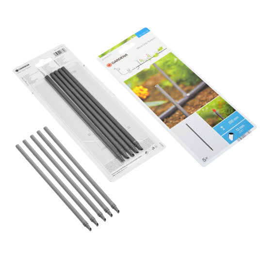 Gardena Verlängerungsrohr – 200 mm, Kunststoff, Grau/Schwarz, 5 Stk., für Micro-Drip-System