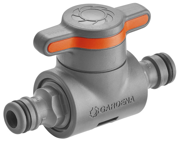Gardena Kupplung mit Regulierventil – Kunststoff, Grau, Orange, für Tropfbewässerungssystem