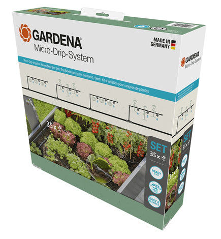 Gardena Tropfbewässerungs-Set 15 m Schlauch – Kunststoff – Grün, Schwarz – 13455-20