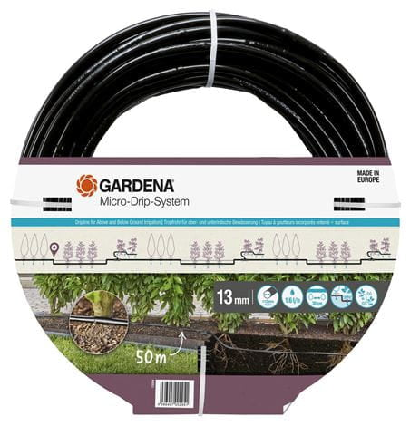 Gardena Micro-Drip-System – Tropfrohr 1,6 l/h, 50 m, Kunststoff, Schwarz, für Micro-Drip-System
