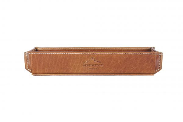 Alpenleder Etui, weiches Federmäppchen – cognac – Leder