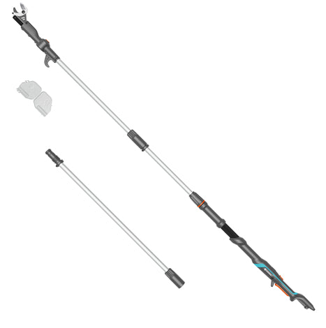 Gardena HighCut 360 Akku-Teleskop-Baumschere – 18 V – Schnittbreite 28 mm – Solo – POWER FOR ALL