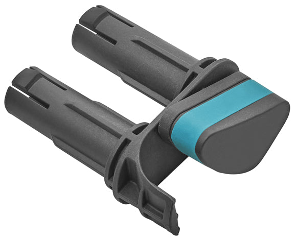 Gardena Stielhalter – grau/türkis, Kunststoff/Gummi, B 65 × H 50 × T 85 mm, für universal