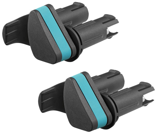 Gardena Stielhalter – grau/türkis, Kunststoff/Gummi, B 65 × H 50 × T 85 mm, für universal