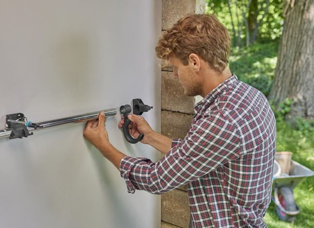 Gardena Halterung – Set Einzelhalter & Einzelhaken, grau/türkis, B 73 × H 135 × T 96 mm, für Universal