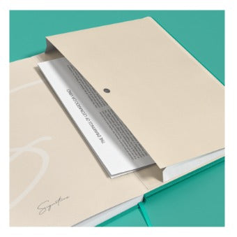 Oxford Notizbuch – A5 – punktiert – 104 Blatt – 90 g/m² – Hardcover, Gummiband, Einstecktasche, türkis