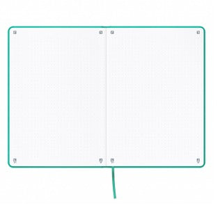 Oxford Notizbuch – A5 – punktiert – 104 Blatt – 90 g/m² – Hardcover, Gummiband, Einstecktasche, türkis