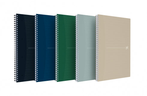 Oxford Origins Spiralheft – A4+ – liniert – 70 Blatt – 90 g/m² – Doppelspirale – Sand – EU Ecolabel