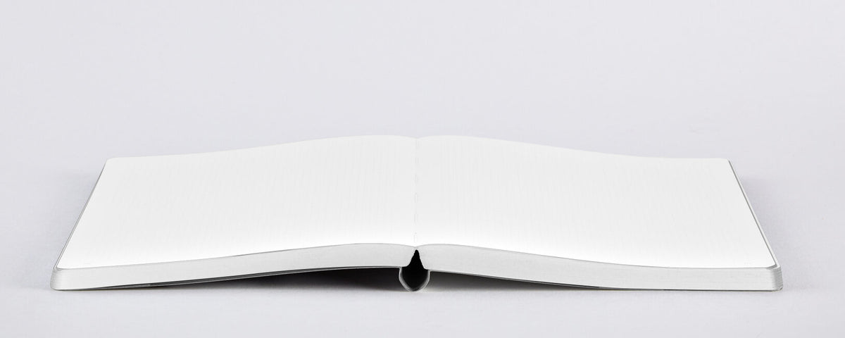 nuuna Notizbuch – A5 – 256 Seiten – 120 g/m² – Softcover, nummerierte Seiten, Fadenheftung, schwarz/weiß