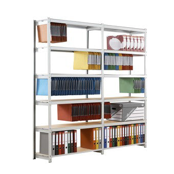 PaperFlow RANG'ECO Hängeregistraturregal – Stahl, 100 × 195 × 37 cm, 6 Böden, Tragkraft bis 150 kg pro Fach