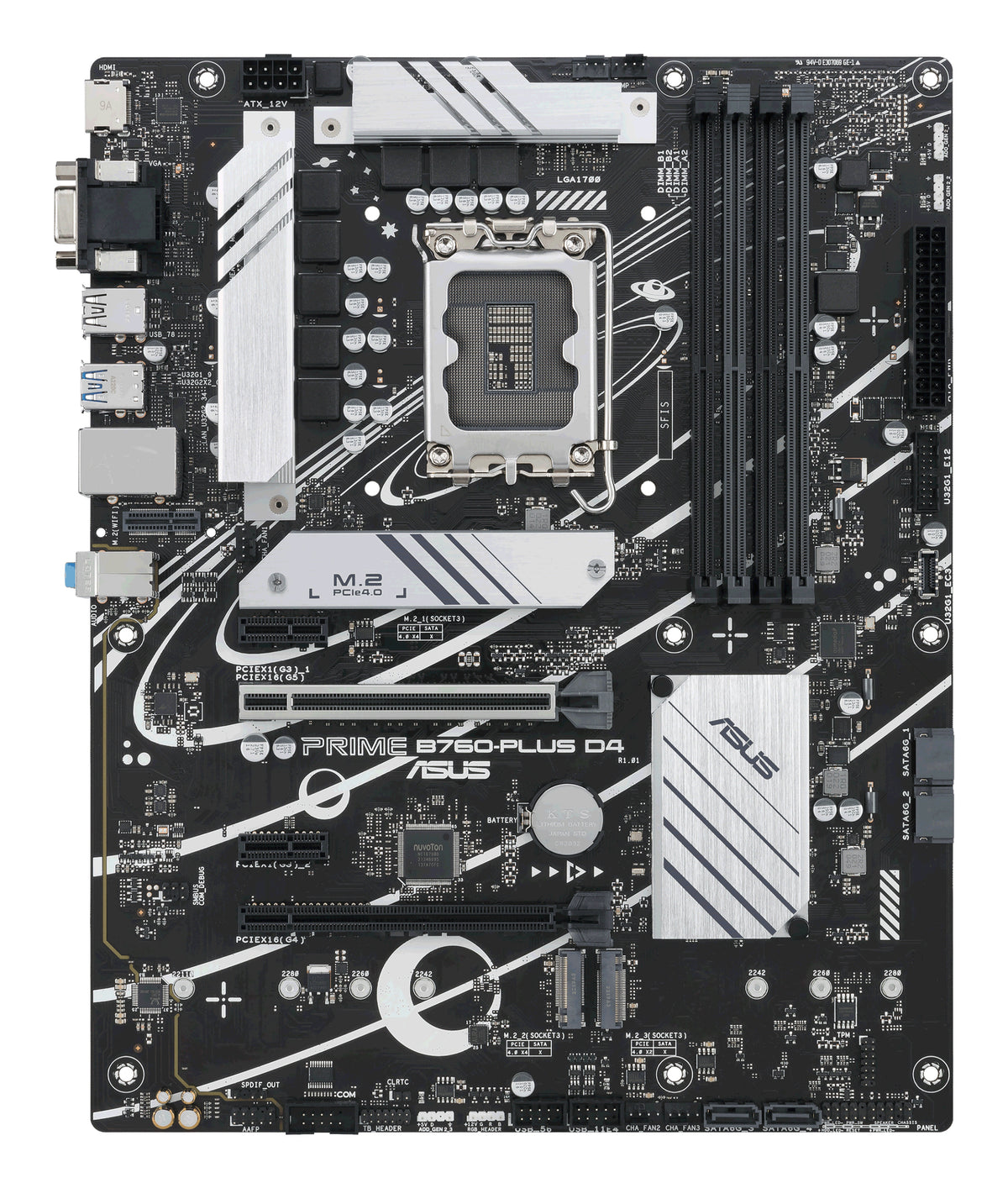 ASUS PRIME B760-PLUS D4 – Mainboard – LGA 1700, Intel B760, ATX, DDR4