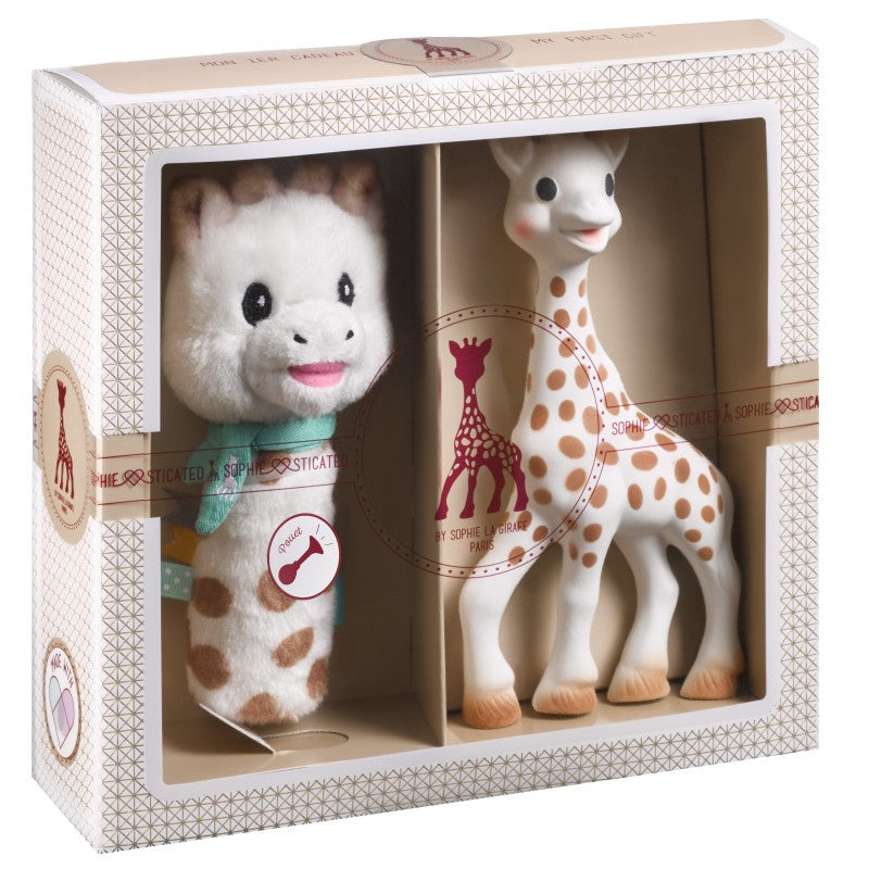 Sophie la girafe Geschenkset – Giraffe – Rassel, 5-teilig – ab 0 Jahren – Naturkautschuk/Textil – mehrfarbig