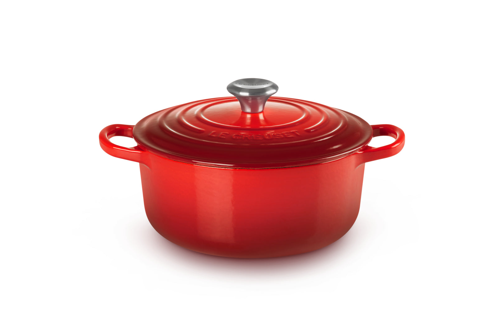 Le Creuset Kochtopf Signature – 3,3 l, Ø 22 cm, Gusseisen, Emaille, für Induktion, Gas, Glaskeramik, Rot