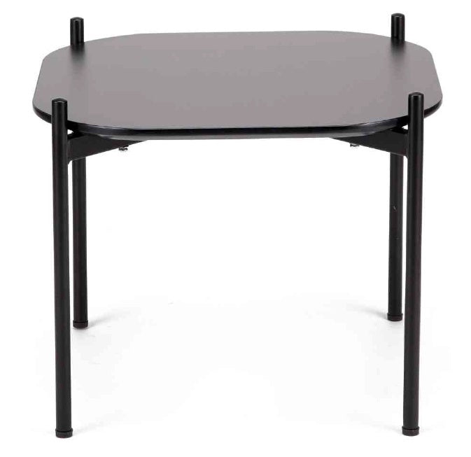 PaperFlow Beistelltisch – Schwarz, MDF, 50 × 40 × 50 cm