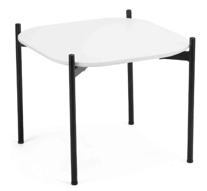 PaperFlow Beistelltisch – Weiss, MDF, 50 × 40 × 50 cm