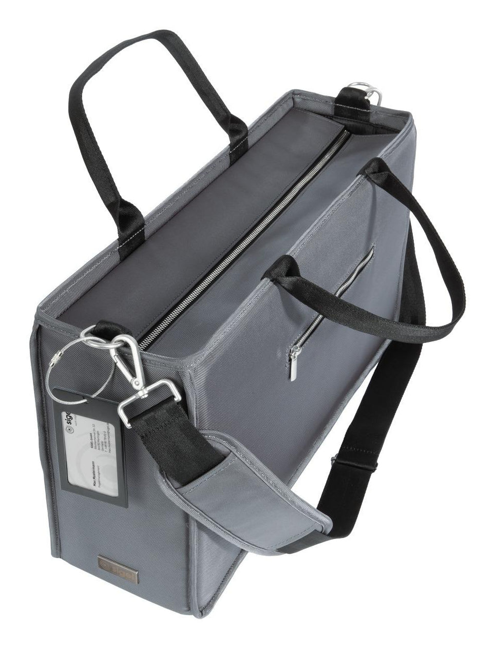 Sigel Tragetasche Desk Sharing Bag – 15,1 l, rPET, grau, 36 × 28 × 15 cm