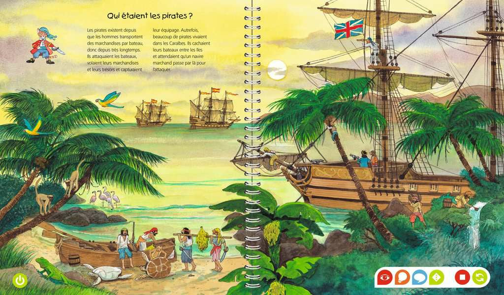 Ravensburger Lernspiel – Ich entdecke die Piraten, Brettspiel, ab 1 Spieler, 4–7 Jahre, Französisch